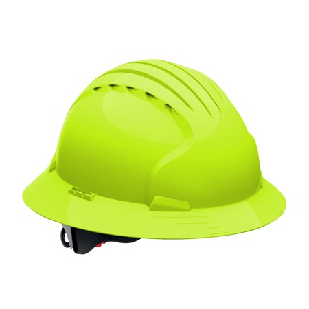 Pip Full Brim Hard Hat with HDPE Shell, 6-Point Polyester Suspension and Wheel Ratchet Adjustment 280-EV6161-LY